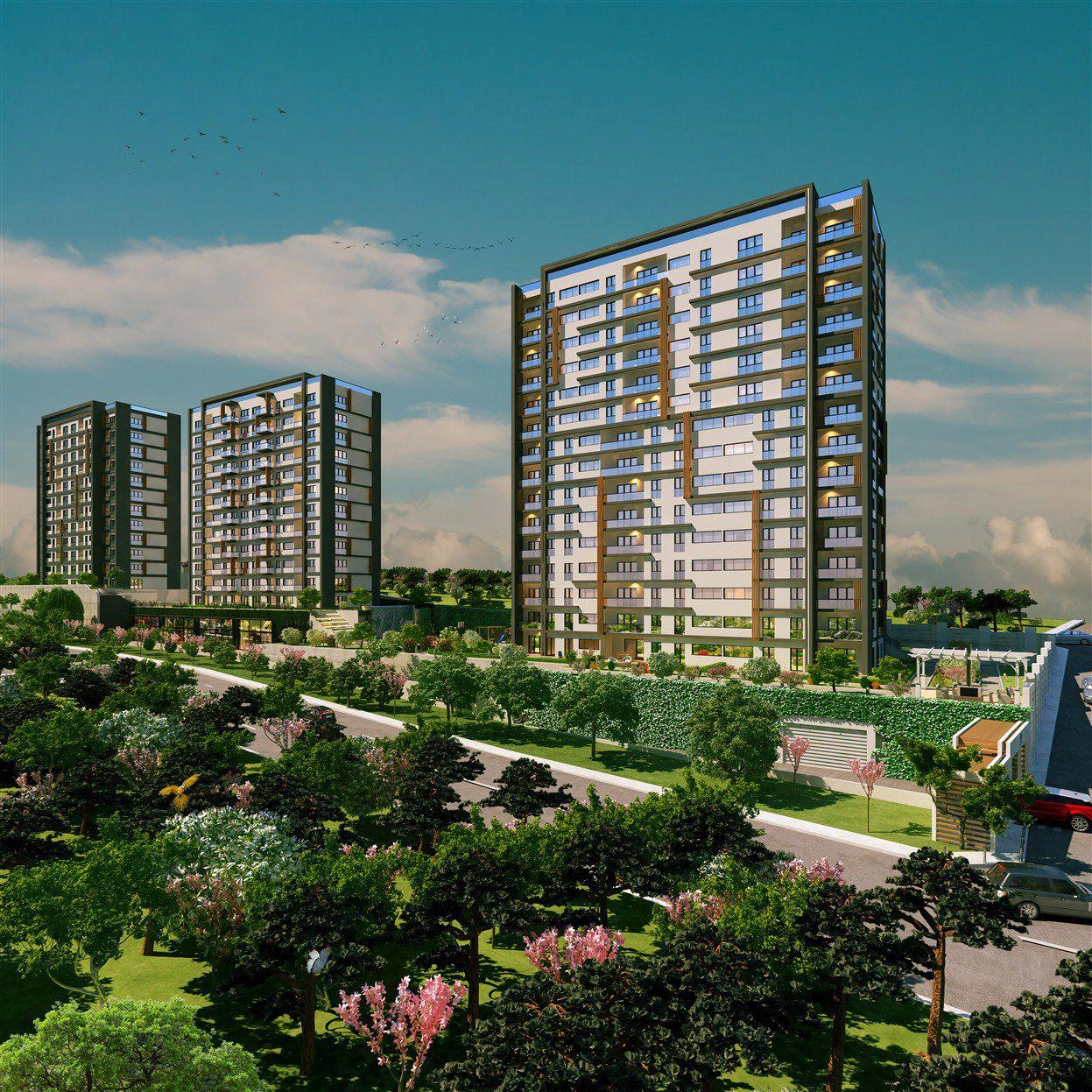 Новые апартаменты с видом на море и лес Айдос, в жилом комплексе с развитой инфраструктурой, Картал, Стамбул, Турция