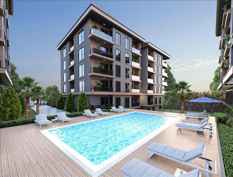 Резиденция с бассейном и зеленой зоной, Стамбул, Турция