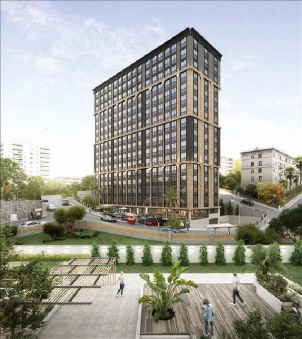 Новая резиденция с круглосуточной охраной рядом с деловыми и туристическими районами Стамбула, Турция