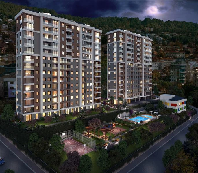 Новая резиденция с бассейном и детским садом недалеко от моря, Стамбул, Турция