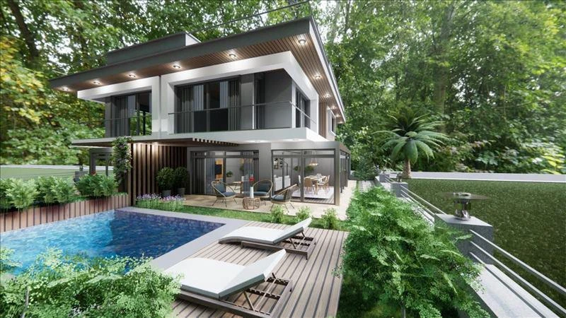 Комплекс вилл с бассейнами, садами и панорамными видами, Стамбул, Турция