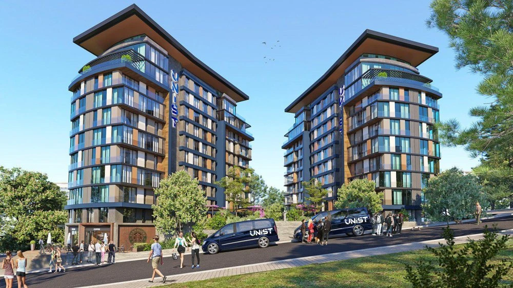 Жилой комплекс с местами для работы и отдыха, в тихом и зелёном районе рядом с метро, Кягытхане, Стамбул, Турция