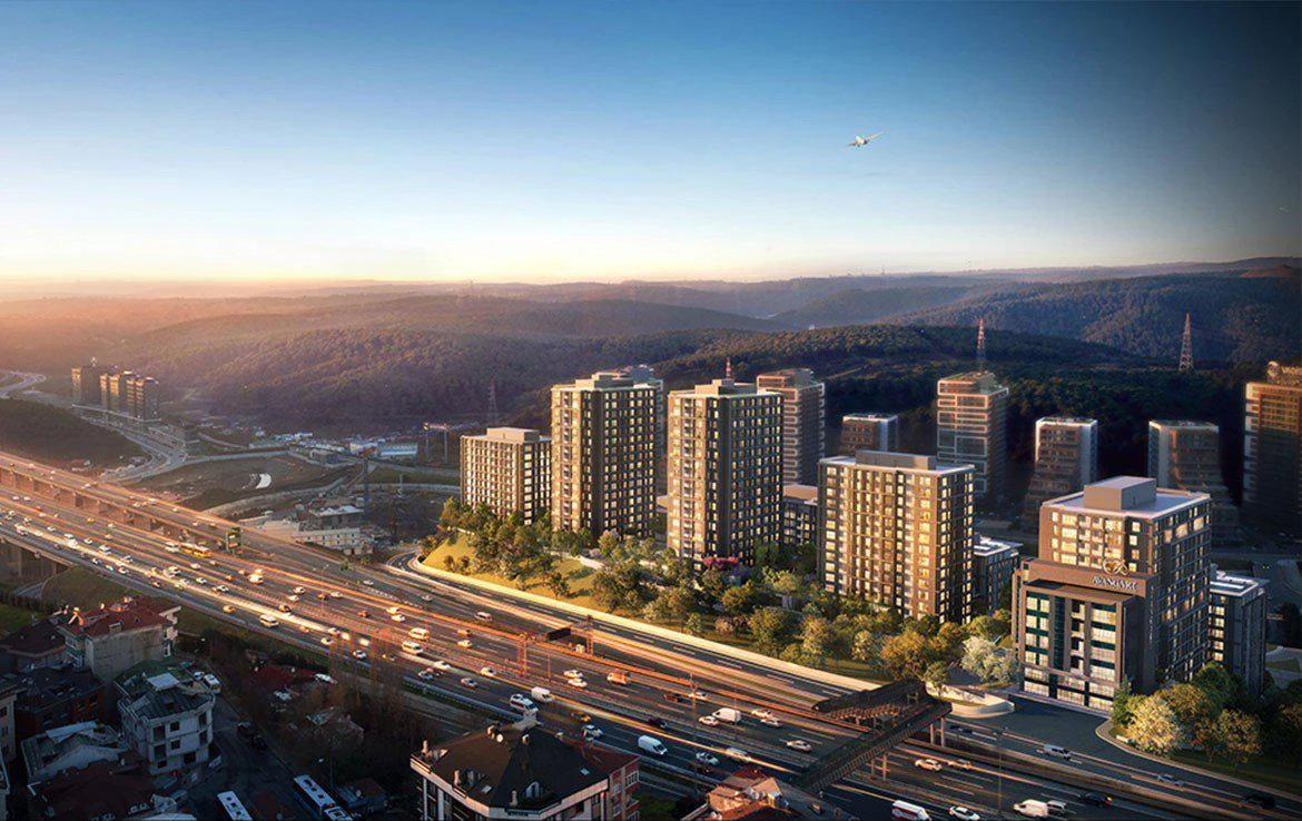 Резиденция с бассейном и тренажерным залом в престижном районе Стамбула, Турция