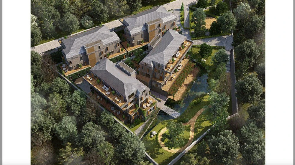 Жилой комплекс с бассейном, садом, небольшими озерами, в тихом районе, Ускюдар, Стамбул, Турция