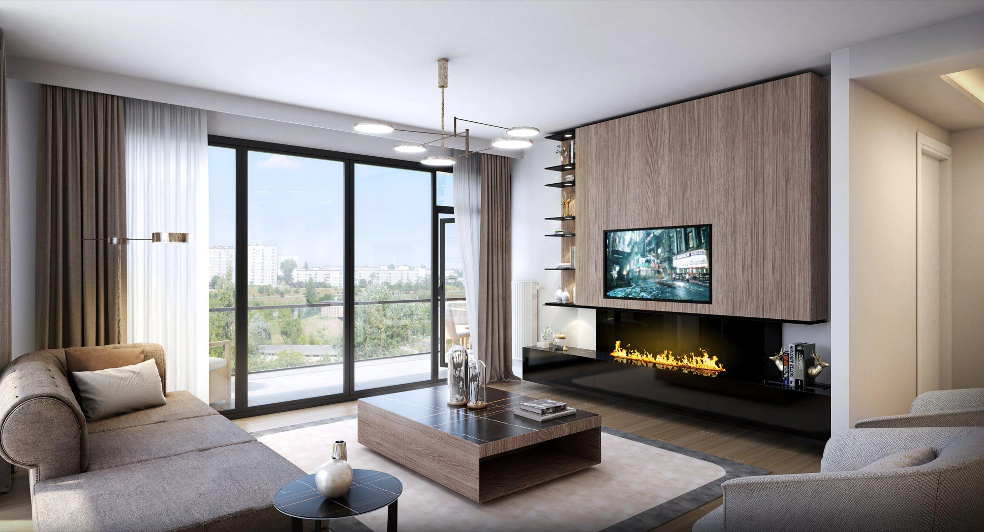 Новые квартиры в резиденции с бассейнами, фитнес-центром и ресторанами, Стамбул, Турция